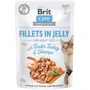 Влажный корм для котов Brit Care Adult Cat Fillets in Jelly with Turkey&Shrimps pouch с индейкой и креветками 85 г