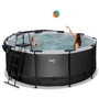 Бассейн каркасный EXIT Toys "черная кожа", с куполом 360х122 см, тепловой насос, песочный фильтр (30.67.12.20) фото 4