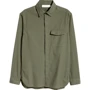 Рубашка H&M 4787185 52 зеленая с длинным рукавом: Длина рукава Длинный