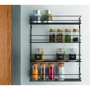 Полка подвесная четырехсекционная Metaltex 36x8x45 см черная покрытие Touch-Therm Pepito4 Lava (361434): Тип Полка подвесная