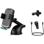 Тримач 2Е Car Holder Wireless Charger 15W 4.7-6.7" Black (2E-WCQ01-10) фото 15