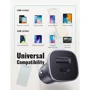 Зарядное устройство Ugreen Car Charger USB+USB-C CD130 20W Gray (30780): Количество USB-портов 2