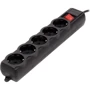 Сетевой фильтр Gembird SPG5-G-6B-PRO Black, 5 розеток, 1.8м