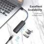 Адаптер Vention Adapter USB to 3хUSB2.0+RJ45 Black (CHPBB): Цвет серый