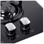 Варочная поверхность газовая Pyramida PFG 646 BLACK: Размеры для встраивания (ШxГ) 55x47 см