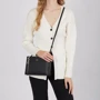 Женская сумка через плечо Guess Naya Double Zip Crossbody черная (HWVG7881700-BLA): Фактура Матовая, Зернистая