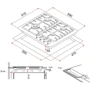 Варочная поверхность газовая Perfelli HGG 61223 IV: Количество конфорок 4