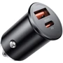 Зарядное устройство XO Car Charger USB+USB-C PD CC43 45W Black