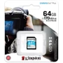 Карта памяти Kingston 64GB SDXC Class 10 UHS-I U3 V30 Canvas Go Plus (SDG3/64GB): Класс карты V30, U3, UHS-I, Class 10