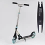 Самокат алюмінієвий Best Scooter колеса PU, 1 амортизатор передній, анодирувана фарбування Silver (99633)