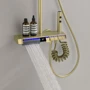 Душевая система Lefton Thermostatic Shower System with 5 Water Modes and Temperature Display Screen-SST2206 Brushed Gold фото 13