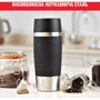Термокухоль Tefal Travel Mug Classic 360 мл чорний (N2020210): Особливості Открытие одной рукой, Можно мыть в посудомоечной машине, Герметичность