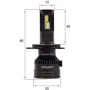 Комплект світлодіодних ламп Infolight S2 H4 60W: Головне світло Дальний свет, Ближний свет