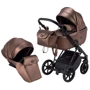 Коляска 2 в 1 Bair Infinity кожа 100% BI-02-AMO bronze pearl (бронза перламутр)