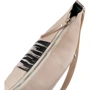 Женская сумка хобо Laskara бежевая (LK10249-zebra): Фактура Под змею, Матовая, Гладкая