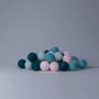 Гирлянда Cotton ball lights на 10 шаров 2,7м, Aqua: Количество ламп 10