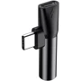 Адаптер Baseus Adapter L41 USB-C to USB-C+3.5mm Black (CATL41-01): Дополнительные разъемы 3.5mm Headphone, USB-C