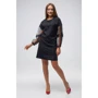 Платье FLFashion Бонита ТПБ 2701 52 черное вечернее до середины бедра