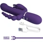 Вибратор с анальным и клиторальным стимулятором LYBAILE Pretty Love Cammy Dark Purple Twinkled Tenderness (BW-500036-2)