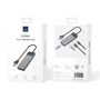 Адаптер WIWU Linker Adapter A431C USB/USB-C to USB-C+3xUSB3.0 Gray фото 5