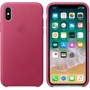 Чехол для iPhone Apple Leather Case Pink Fuchsia (MQTJ2) for iPhone X: Цвет розовый