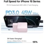 Зарядное устройство Baseus USB-C Wall Charger GaN 1C 45W Pink (P10176800413-00): Сила тока 2.4А и более