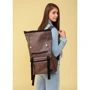 Женский рюкзак Sambag RollTop Zard коричневый (24238061): Фактура Матовая, Гладкая