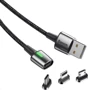 Кабель Baseus USB Cable to Lightning/microUSB/USB-C Zinc magnetic Kit 2m Black (TZCAXC-B01): Тип USB Cable - Lightning/microUSB/USB-C
