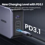 Зарядний пристрій Ugreen Wall Charger 2xUSB-C+USB CD289 GaN 140W з USB-C Cable Gray (90549): Тип сетевое