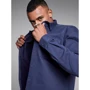 Рубашка Jack & Jones 20694932 50 синяя с длинным рукавом: Воротник/Горловина Отложной