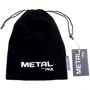 Серебристая анальная пробка с пушистым хвостом Toyfa Metal (чёрный)