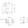 Кухонная мойка SCHOCK MANHATTAN D100 S Moonstone-22 (22034522): Материал Гранит