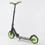 Самокат двоколісний Best Scooter "WOLF" з PU колесами, амортизатори Black / Light green (87741): Тип коліс литі