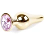 Анальная пробка с кристаллом BOSS of TOYS Boss Series - Jewellery Gold BUTT PLUG Rose, BS6400063