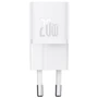 Зарядний пристрій Baseus USB-C Wall Charger GaN5 mini 1C 20W White (CCGN050102): Сила струму 2.4а і більш