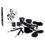 Набор Art of Sex - Spikes BDSM Set Leather, 10 предметов, натуральная кожа, черный