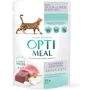 Влажный корм Optimeal Adult Cats для взрослых кошек с эффектом выведения шерсти с уткой и кусками печени в яблочном желе 12х85 г (4820215364027)