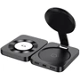 Зарядний пристрій Hoco Wireless Charger CQ11 Ingenious 3in1 Folding Black для iPhone 16 I 15 I 14 I 13 I 12 series, Apple Watch and Apple AirPods: Кабель в комплекті USB-C