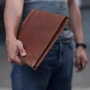 Сумка для ноутбуков INCARNE Handmade New Zipper Cognac for Laptop фото 6