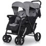 Коляска для двойни EasyGo Fusion Duo 2021 9023-EGFD20-10, Pearl, светло-серый