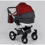 Коляска для детей Victoria Gold Saturn Лён № 0186-L-21 (1) красный с темно-серым (белая рама): Тип коляски Универсальная коляска (2-в-1)