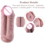 Двойной дилдо для секс-машин Hismith 8.5” Two Cocks One Hole Silicone Dildo