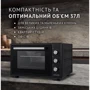 Електрична духовка настільна PERFELLI TRIMO 37 BLACK фото 12