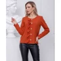 Блуза ISSA PLUS SA-136 42 терракотовая с длинным рукавом