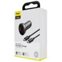 Зарядное устройство Baseus USB Car Charger Mini with Cable USB-C to USB-C 45W Black (TZCCBX-C0G) фото 5