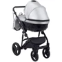 Коляска 2 в 1 Bair Crystal 100% кожа BC-31 серебро перламутр — черный (624452): Ширина шасси 58.5 см