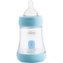 Бутылочка для кормления пластиковая Chicco PERFECT 5 с силиконовой соской 0м+ 150 мл Голубая (20211.20.40)