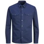 Рубашка Jack & Jones 20694932 50 синяя с длинным рукавом: Длина рукава Длинный