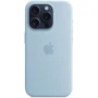 Чехол для iPhone Apple Silicone Case with MagSafe Light Blue (MWNM3) for iPhone 15 Pro: Цвет голубой