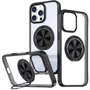 Чехол для iPhone Mobile Case TPU+PC Metal Ring with MagSafe Black for iPhone 16 Pro Max